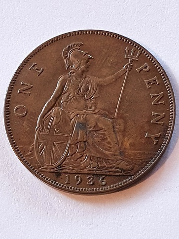 Wielka Brytania 1/2 Penny 1936 r Wielka Brytania 1/2 Penny 1936 r