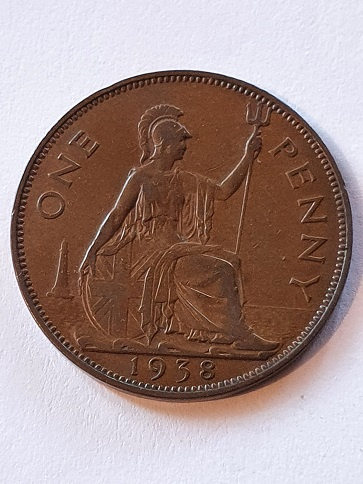 Wielka Brytania 1/2 Penny 1938 r Wielka Brytania 1/2 Penny 1938 r