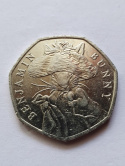 Wielka Brytania 50 Pence Benjamin Bunny 2017 r Wielka Brytania 50 Pence Benjamin Bunny 2017 r