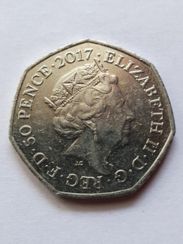 Wielka Brytania 50 Pence Benjamin Bunny 2017 r