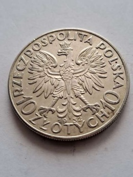 10 zł Głowa Kobiety 1932 r bez znaku