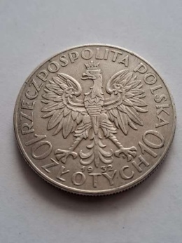 10 zł Głowa Kobiety 1932 r znak