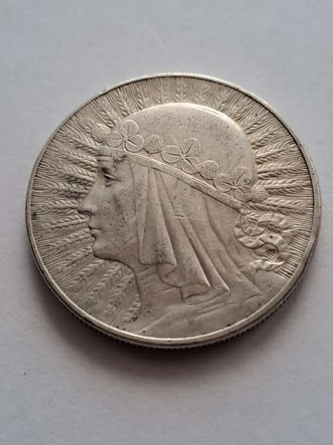 10 zł Głowa Kobiety 1932 r znak