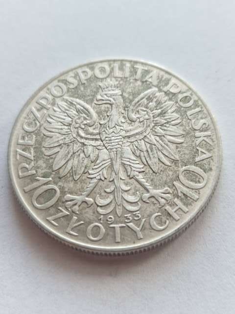 10 zł Głowa Kobiety 1933 r