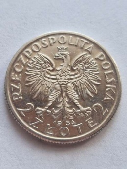 2 zł Głowa Kobiety 1934 r