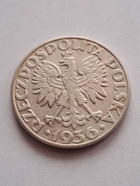 5 zł Żaglowiec 1936 r