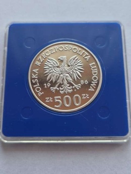 500 zł Ochrona Środowiska - Sowa z Młodymi 1986 r