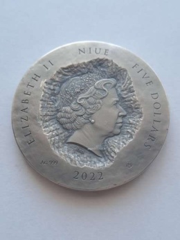 Niue 5 dolarów David 2022 r