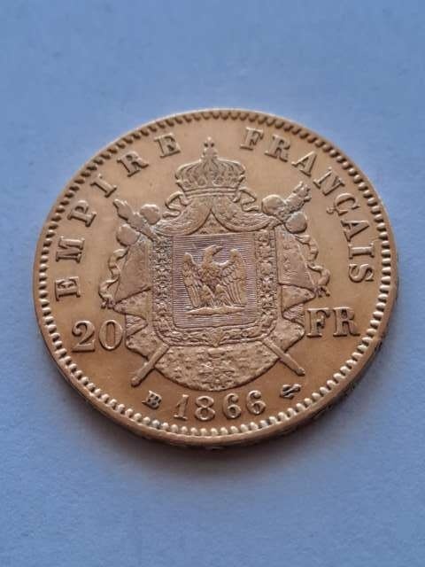 Francja 20 Franków Napoleon III 1866 r
