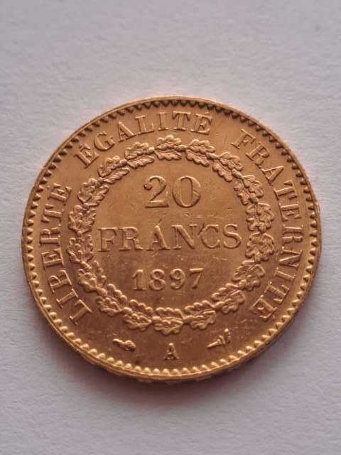 Francja 20 Franków Anioł 1897 r