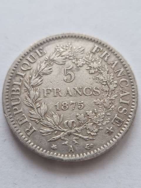 Francja 5 Franków Herkules 1875 r