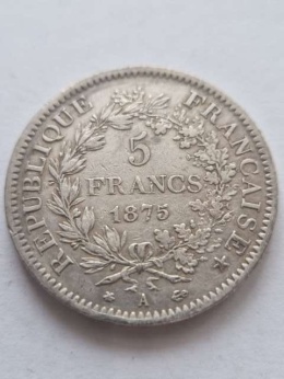 Francja 5 Franków Herkules 1874 r