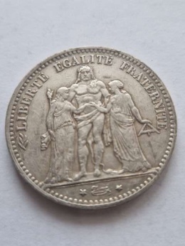Francja 5 Franków Herkules 1874 r