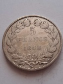 Francja 5 Franków Louis Philippe I 1848 r