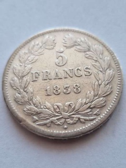 Francja 5 Franków Louis Philippe I 1838 r