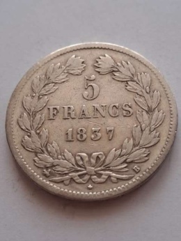 Francja 5 Franków Louis Philippe I 1837 r