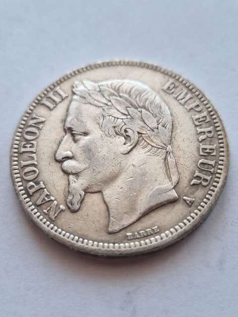 Francja 5 Franków Napoleon III 1867 r