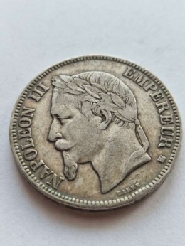 Francja 5 Franków Napoleon III 1868 r