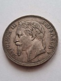 Francja 5 Franków Napoleon III 1868 r