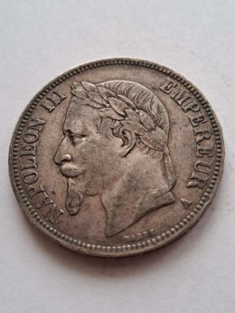 Francja 5 Franków Napoleon III 1868 r