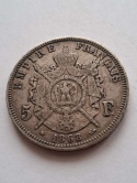 Francja 5 Franków Napoleon III 1868 r