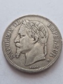 Francja 5 Franków Napoleon III 1870 r