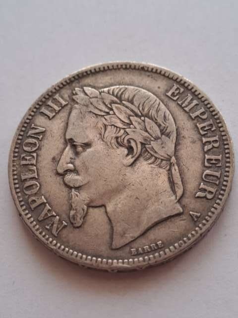 Francja 5 Franków Napoleon III 1870 r