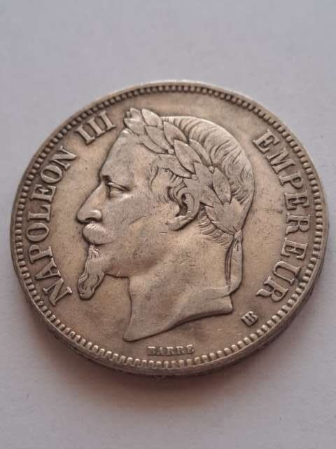 Francja 5 Franków Napoleon III 1869 r