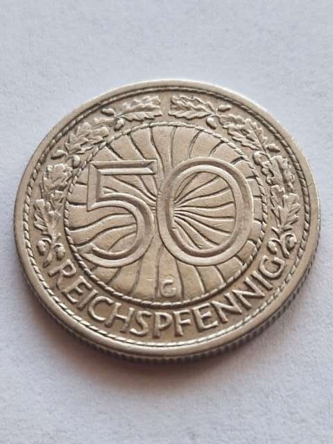 Niemcy 50 Pfenning Weimar 1928 r G