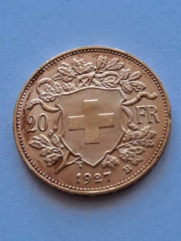 Szwajcaria 20 Franków 1927 r B
