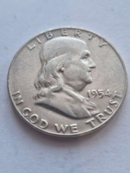 USA 1/2 Dollara Franklin 1954 r