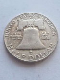 USA 1/2 Dollara Franklin 1954 r