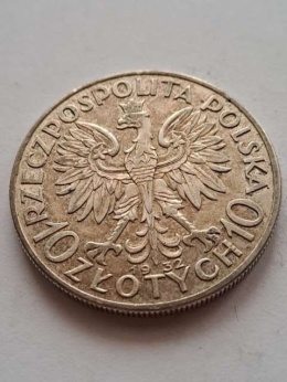 10 zł Głowa Kobiety 1932 r bez znaku