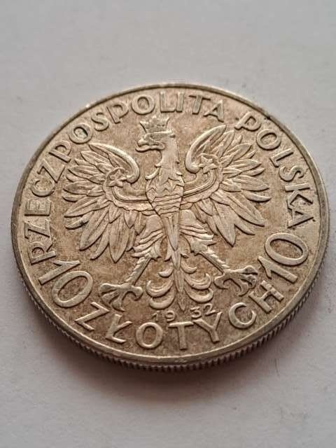 10 zł Głowa Kobiety 1932 r bez znaku