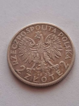 2 zł Głowa Kobiety 1933 r