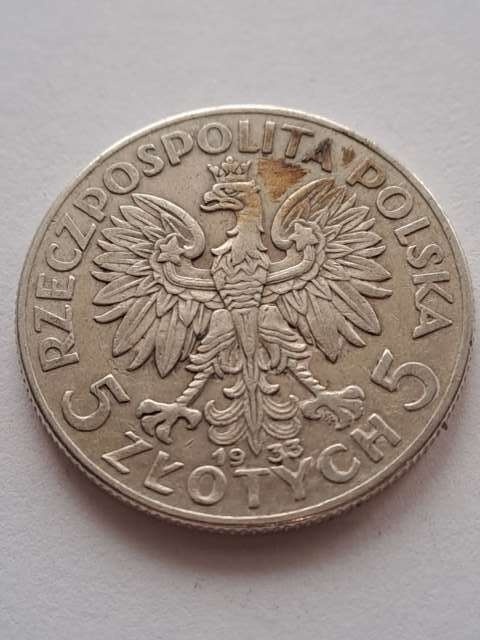 5 zł Głowa Kobiety 1933 r