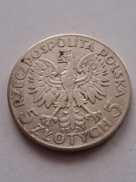 5 zł Głowa Kobiety 1933 r
