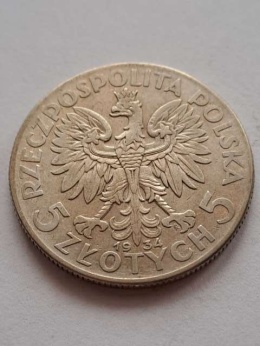 5 zł Głowa Kobiety 1934 r