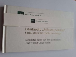 Banknoty Miasta polskie od 500 zl do 1 zł 1990 r stan UNC