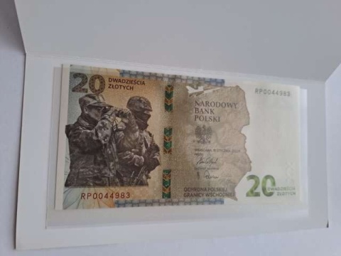 Banknot 20 zł Ochrona Polskiej Granicy 2022 r stan UNC
