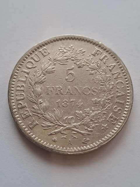 Francja 5 Franków Herkules 1874 r