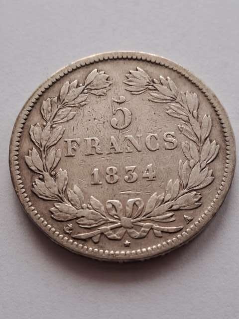 Francja 5 Franków Louis Philippe I 1834 r
