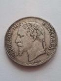Francja 5 Franków Napoleon III 1868 r