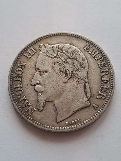 Francja 5 Franków Napoleon III 1868 r