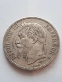 Francja 5 Franków Napoleon III 1869 r