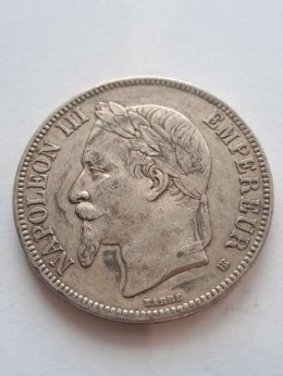 Francja 5 Franków Napoleon III 1869 r