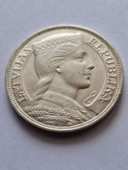 Łotwa 5 Łatów 1931 r