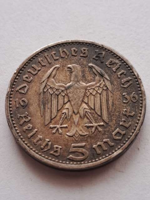 Niemcy 5 Marek Hindenburg 1936 r A