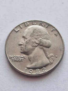USA 1/4 Dollara Waszyngton 1982 r D