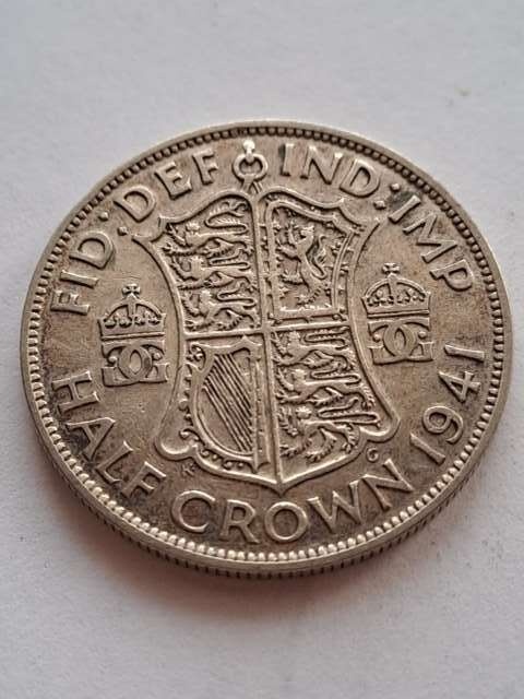 Wielka Brytania 1/2 Crown Jerzy Vi 1941 r